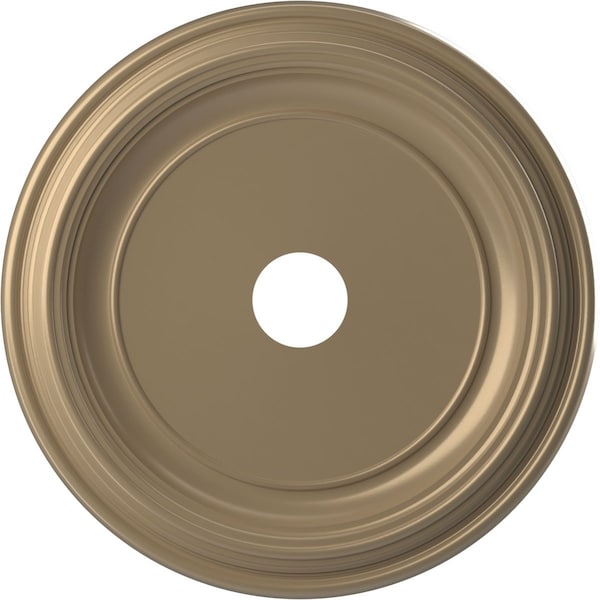 Ekena Millwork PVC Medallion (Canopies up to 13 1/2"), 22"OD x 3 1/2"ID x 1 1/2"P, Metallic Champagne Mist CMP22TRECE - main